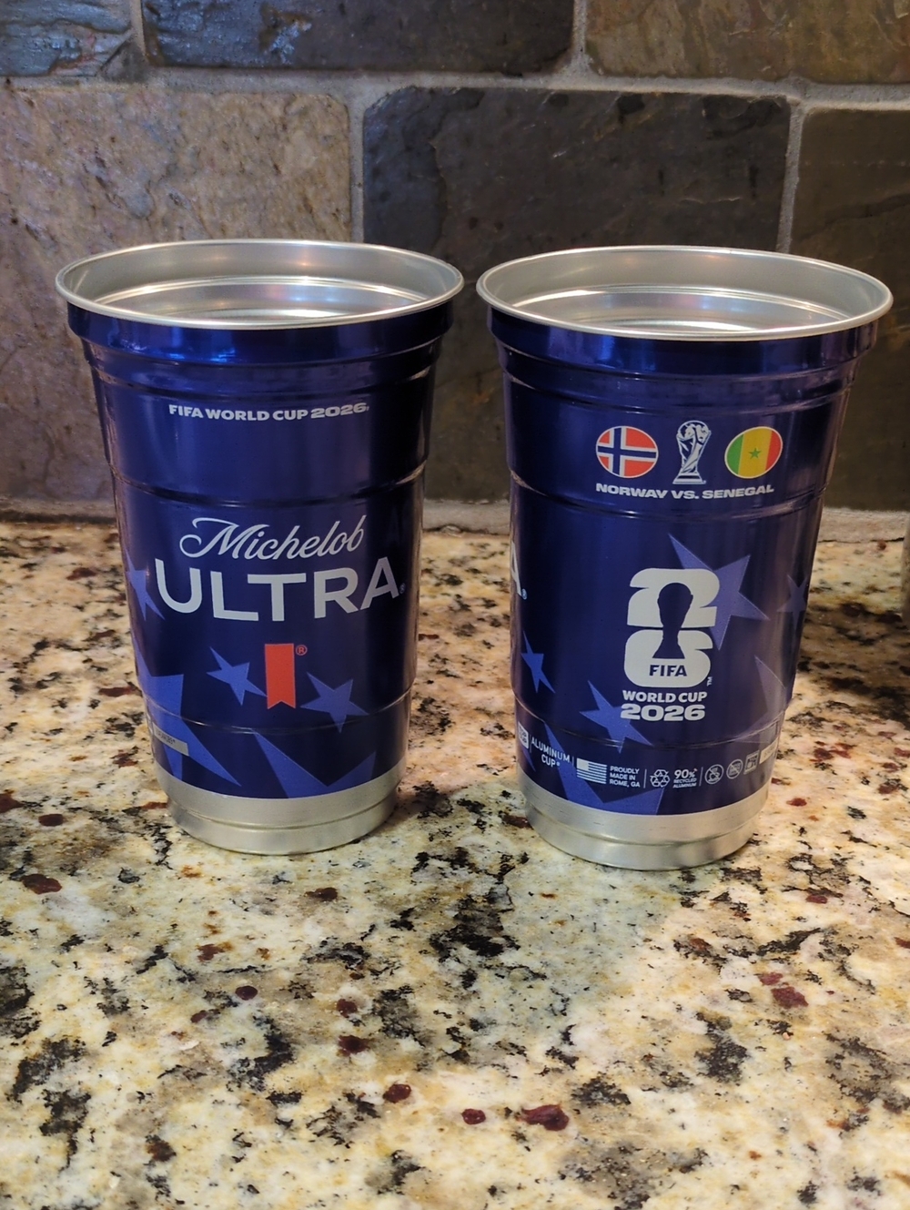 Fifa World Cup Norway Senagal Beer Cups
